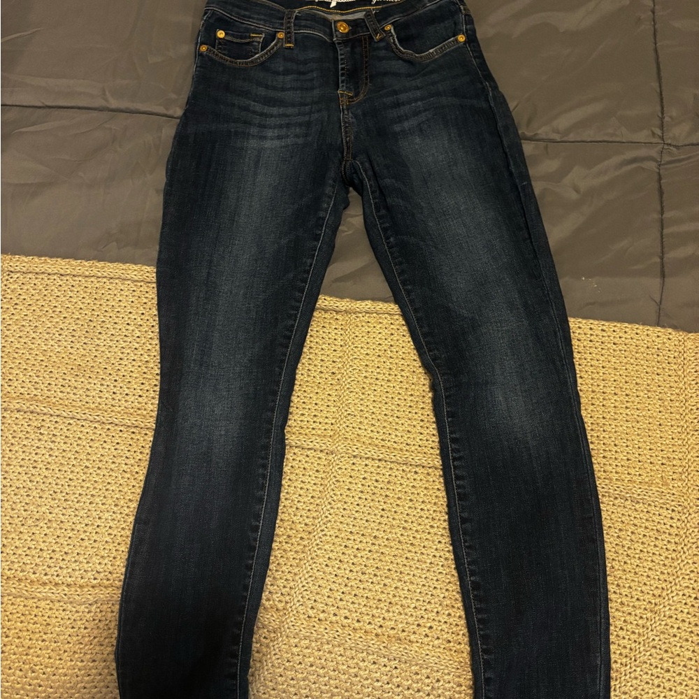 7 For All Mankind Dark Blue Ankle Jeans